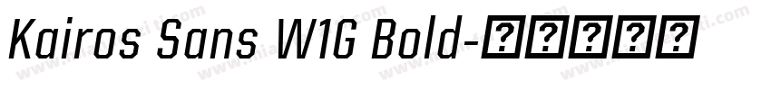 Kairos Sans W1G Bold字体转换